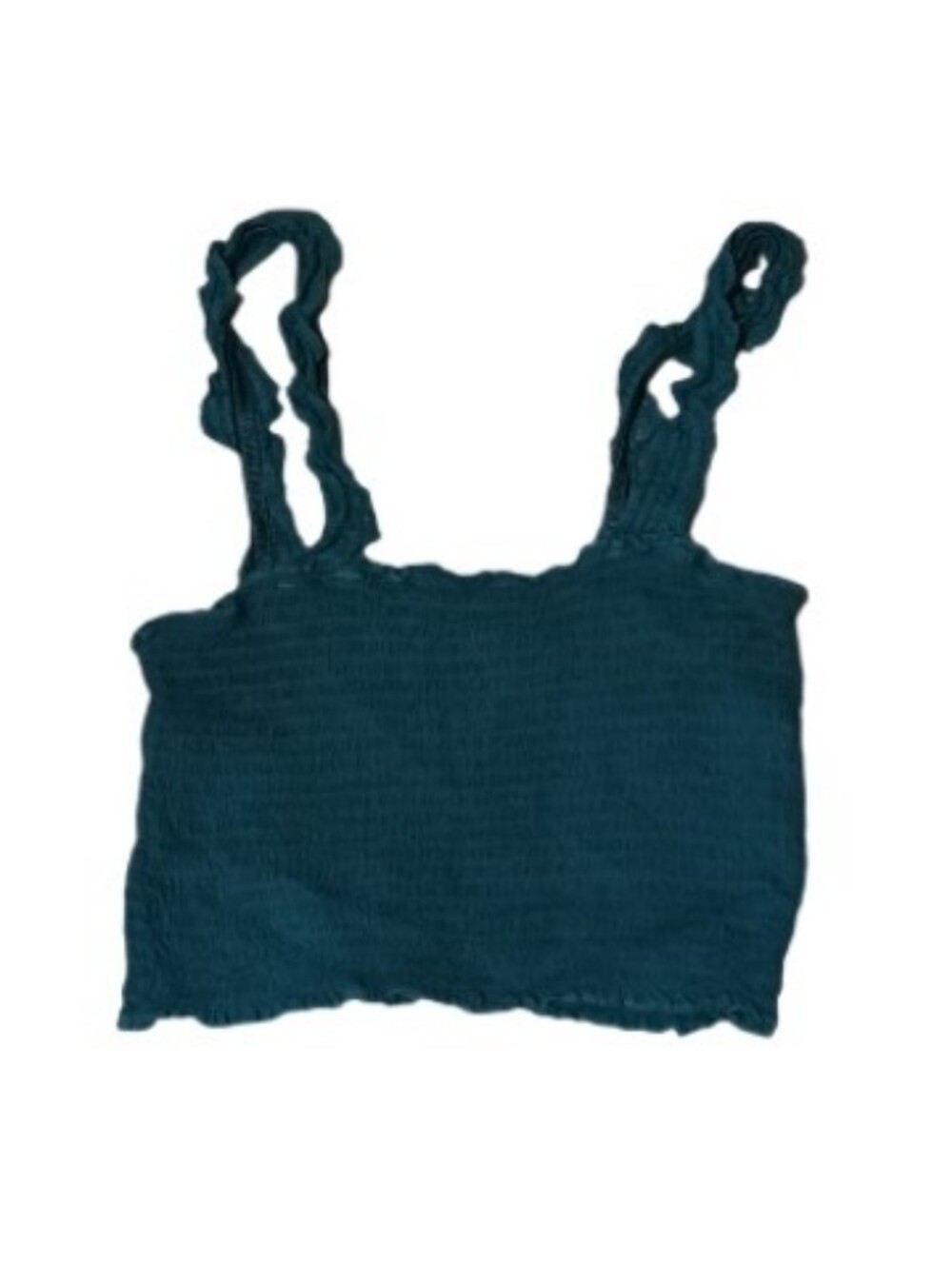 Kendall & Kylie Teal Smocked Tank Top